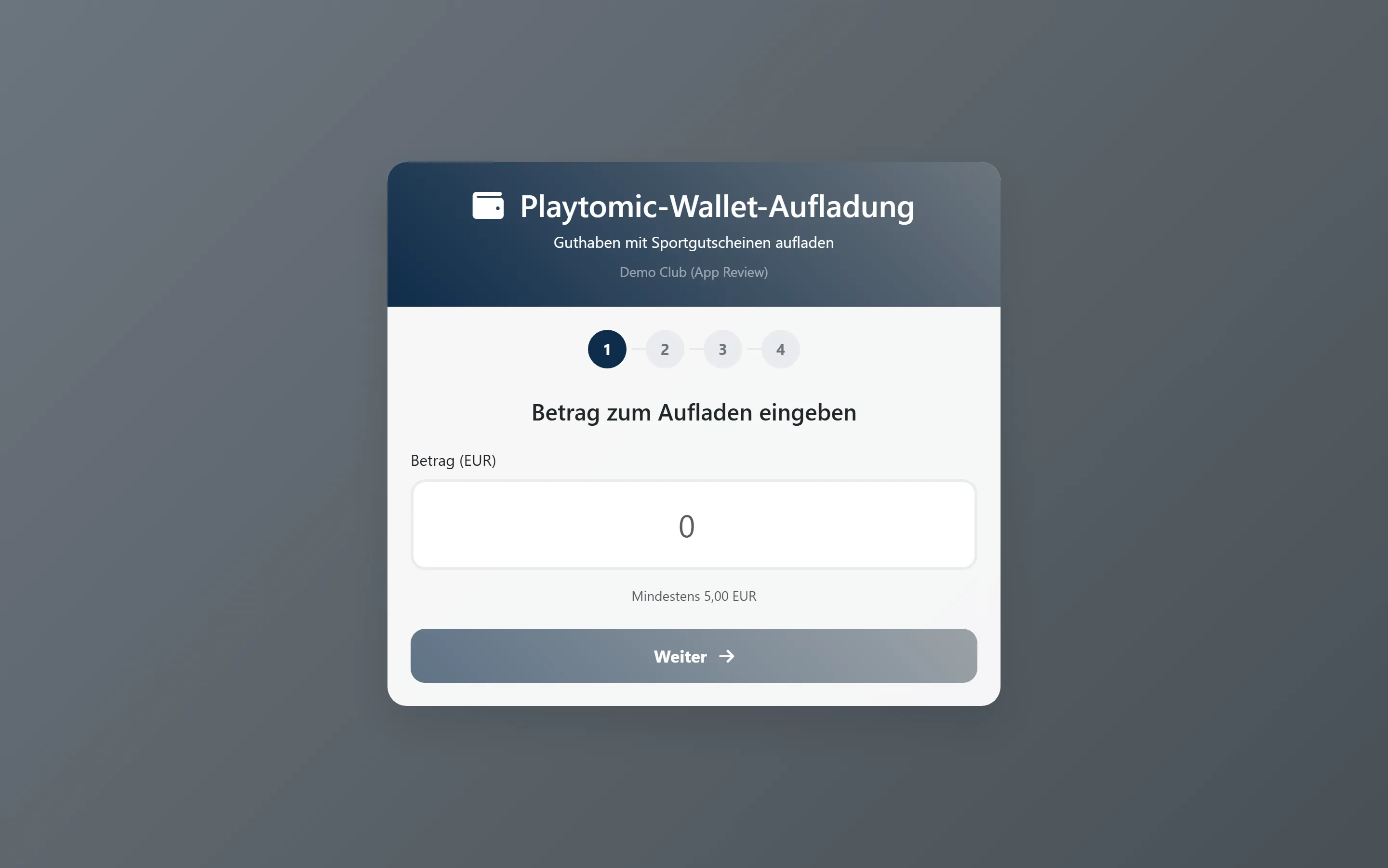 Screenshot: Spieler wandelt einen Sportbenefit in Playtomic-Guthaben um